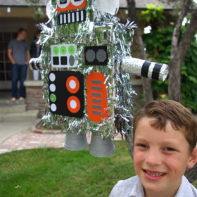 Robot Birthday Party – Part II (The Pinata)