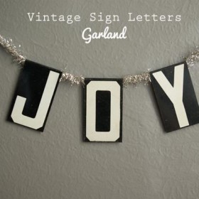 Vintage Sign Letters Garland