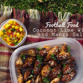 Coconut Lime Wings and Mango Salsa