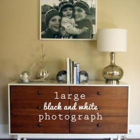 Large Black and White Print for less