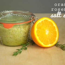 Orange Rosemary Salt Scrub