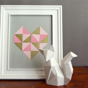 Framed Geometric Heart