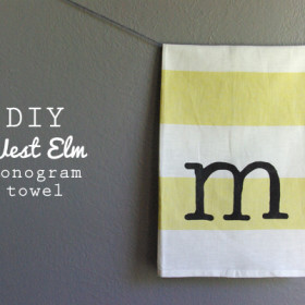 DIY West Elm Monogram Towels