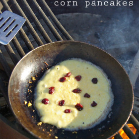 Cranberry Orange Corn Pancakes