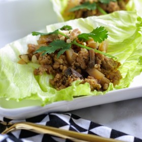 Ginger Turkey Lettuce Wraps