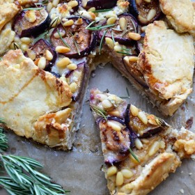 Rosemary, Goat Cheese and Fig Galette