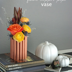 DIY Faux Copper Pipe Vase