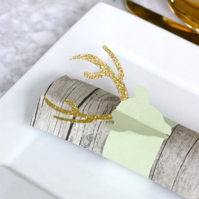 DIY Glittered Deer Napkin Rings