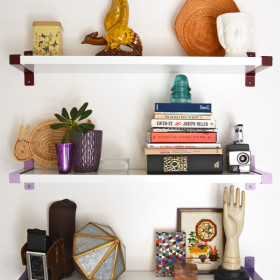 DIY Colored Shelf Brackets