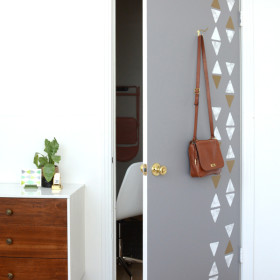 DIY Triangle Patterned Door