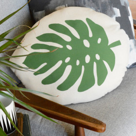 DIY Tropical Leaf Pillow