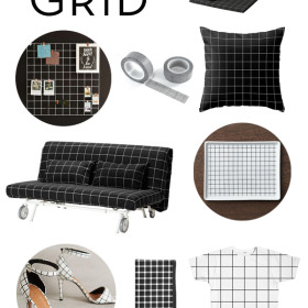 Black + White Grid Pattern