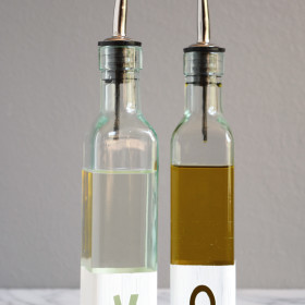 DIY Modern Oil and Vinegar Bottles