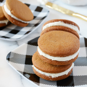 Gingerbread Cookies with Lemon Buttercream