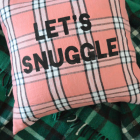 DIY “Let’s Snuggle” Pillow