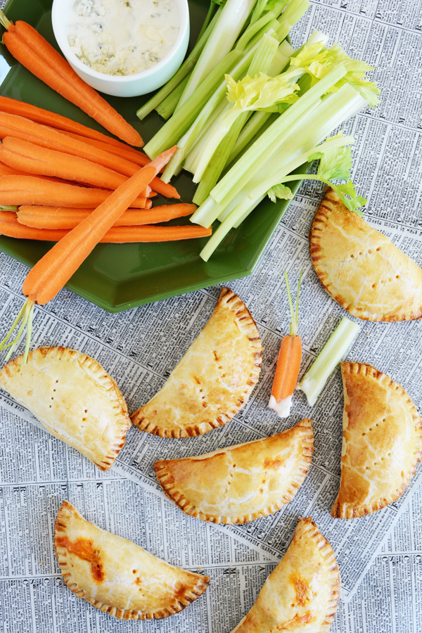 buffalo chicken and blue cheese hand pies