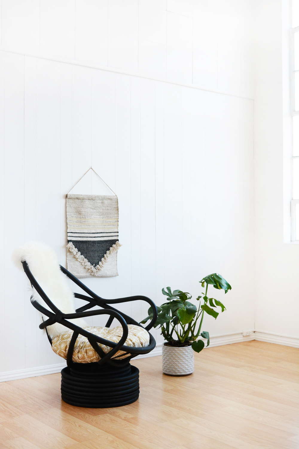 Black Wicker Chair Makeover