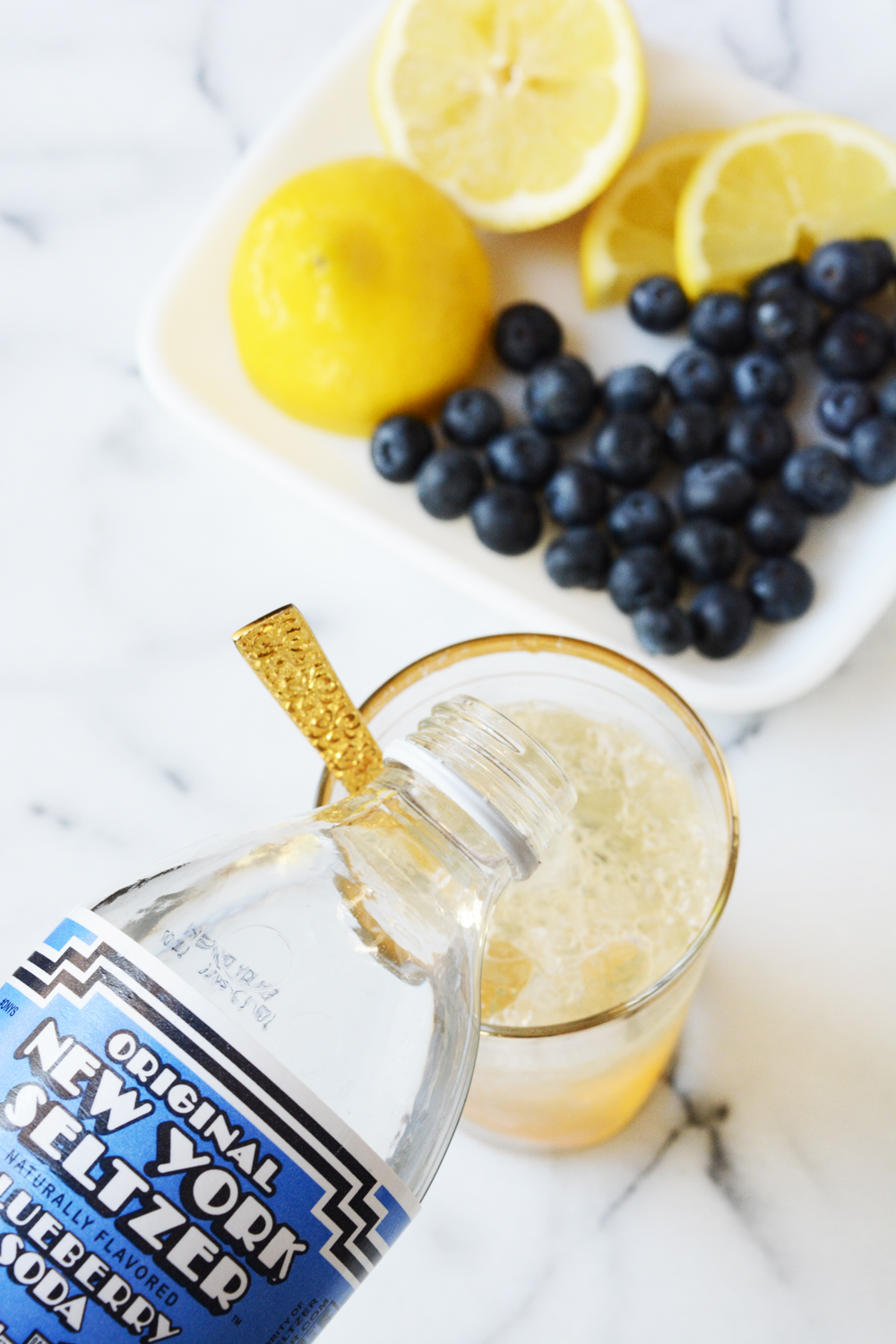 Sparkling Blueberry Bourbon Vanilla Lemonade