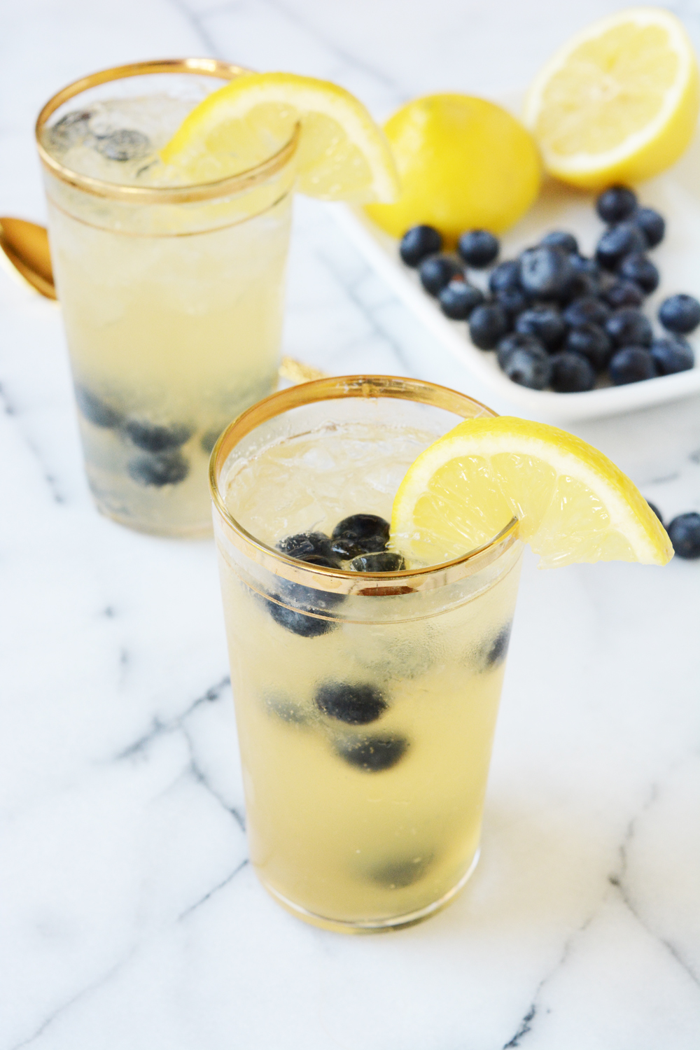 blueberry bourbon vanilla lemonade - mocktail recipe