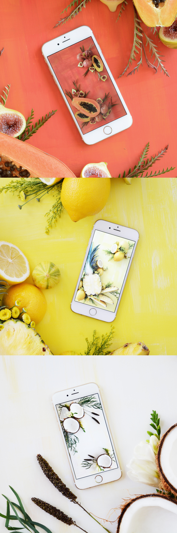 Fresh fruit art for your phone. FREE Download!