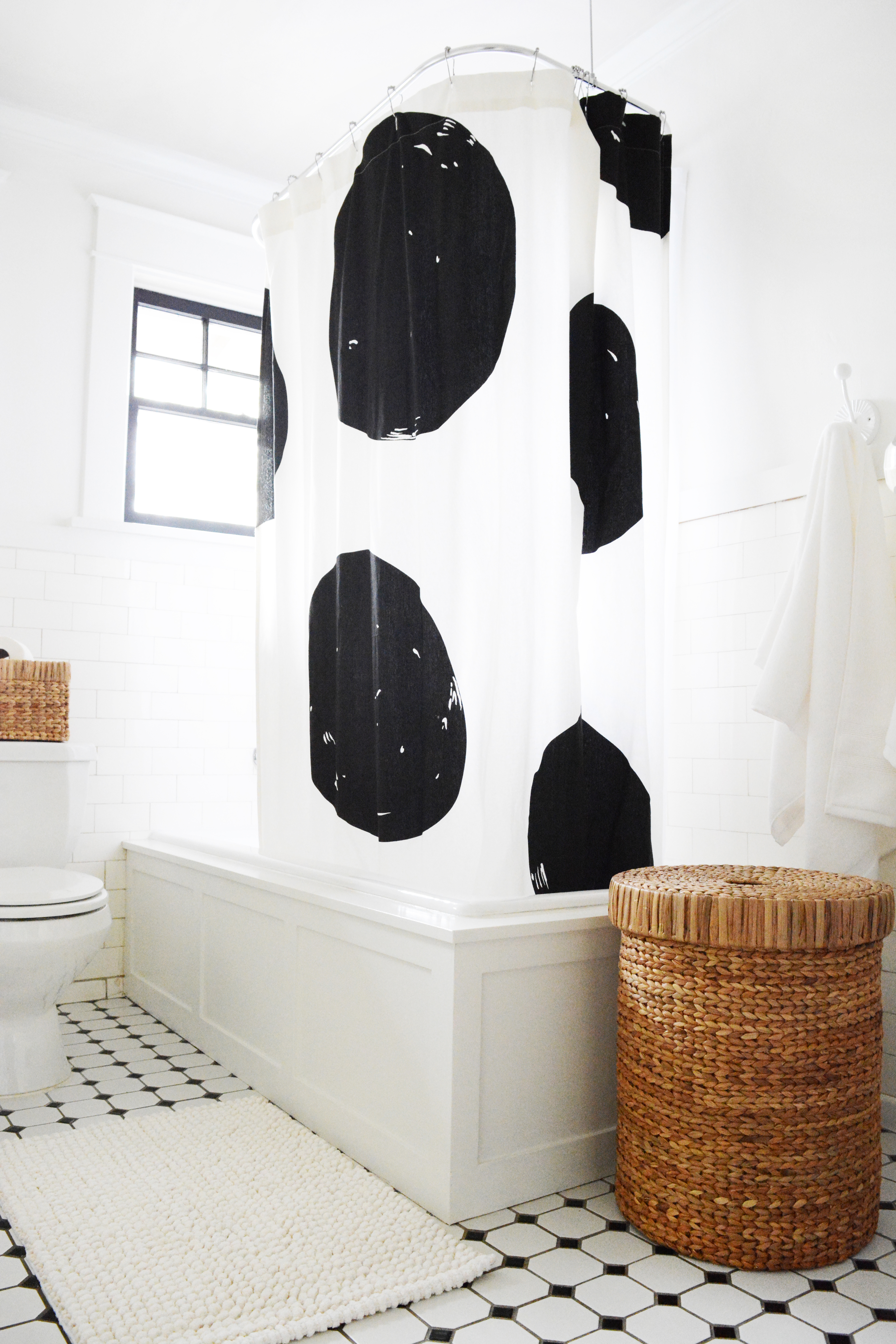 Black and white bathroom refresh.