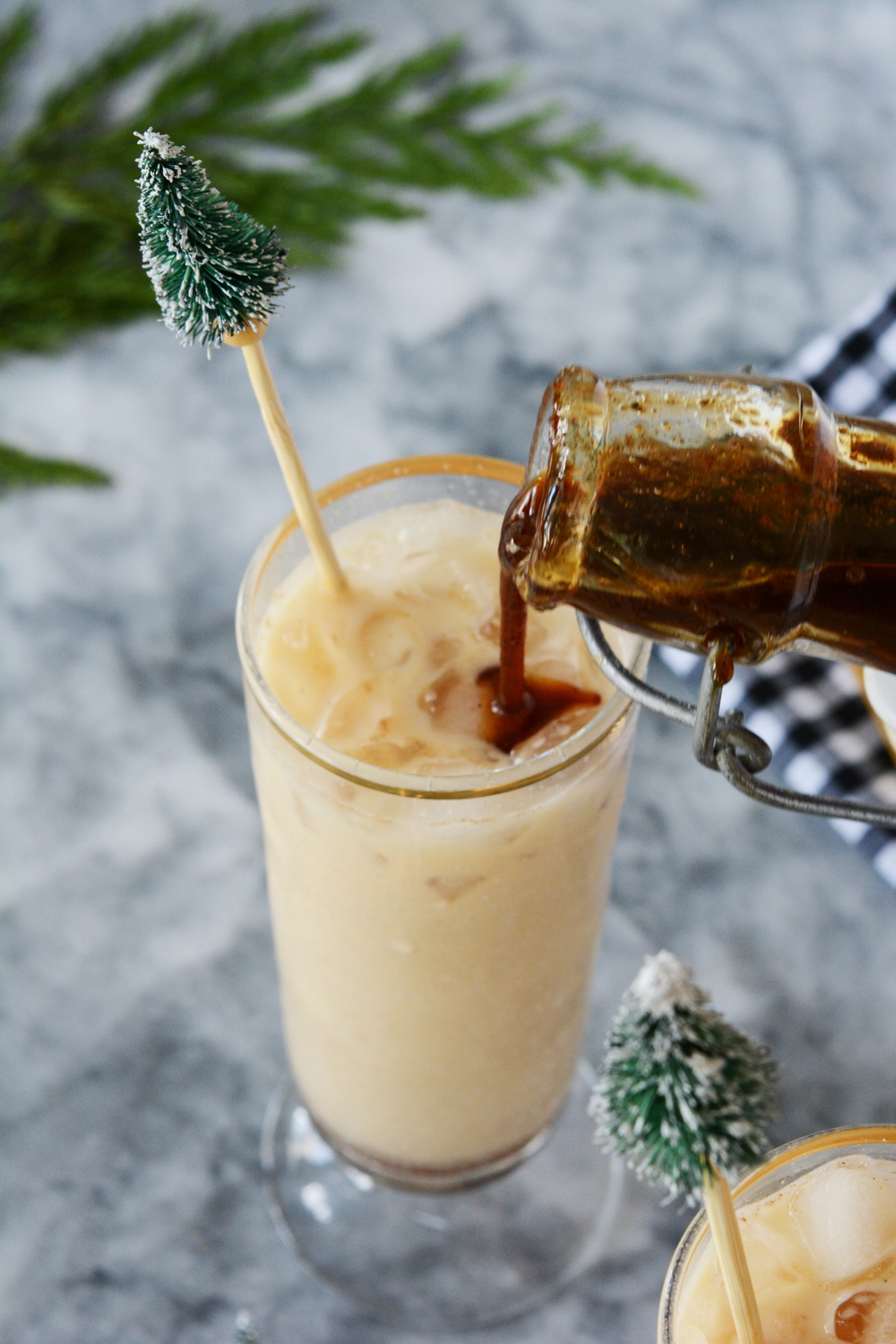 Iced Gingerbread Milk Mocktail