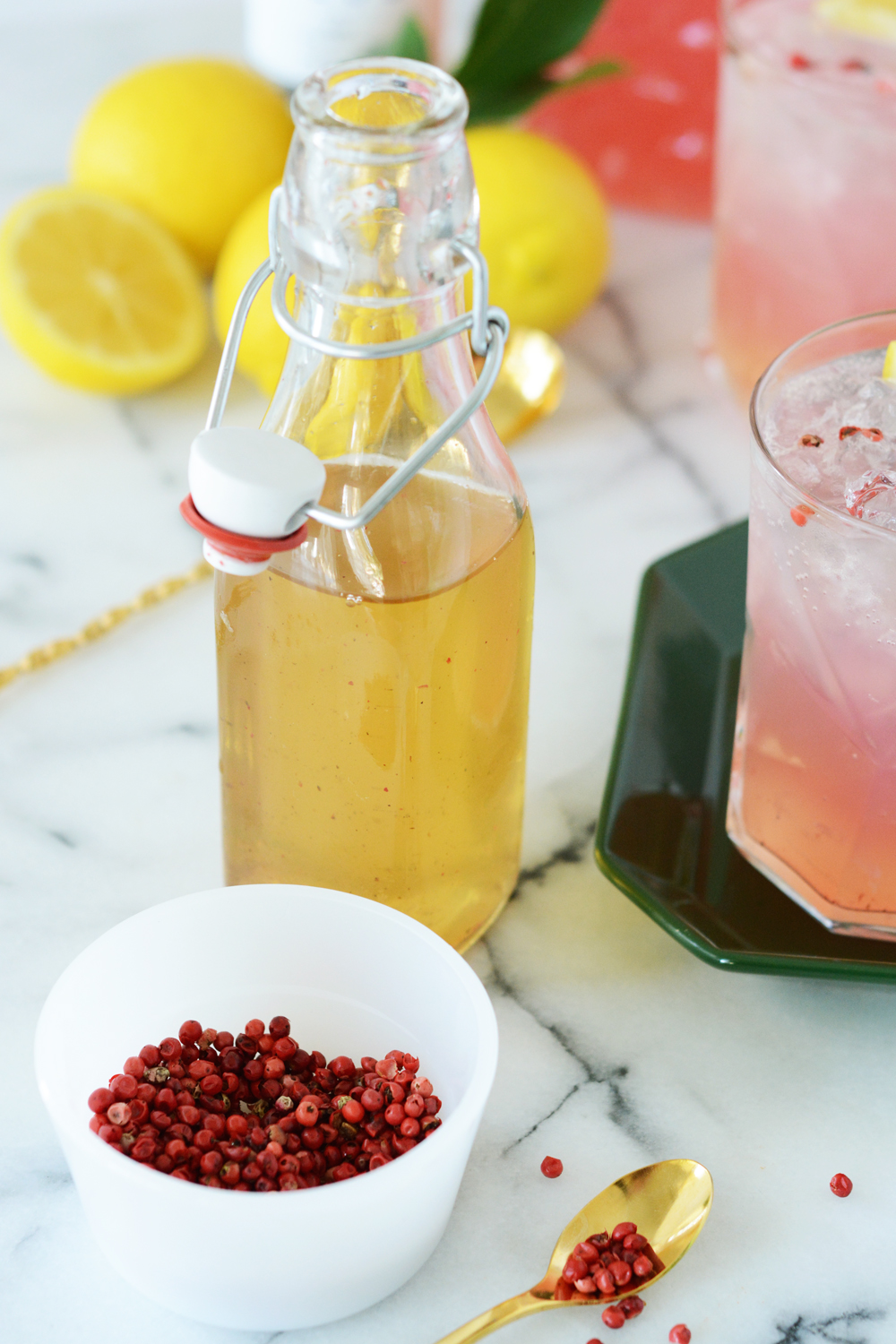 Pink Peppercorn Lemonade Mocktail