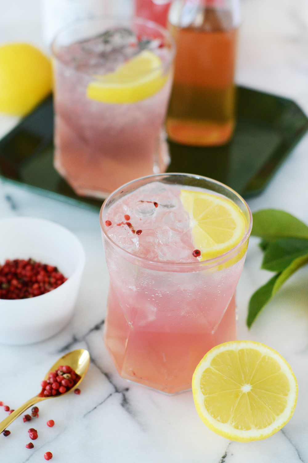 Pink Peppercorn Lemonade Mocktail