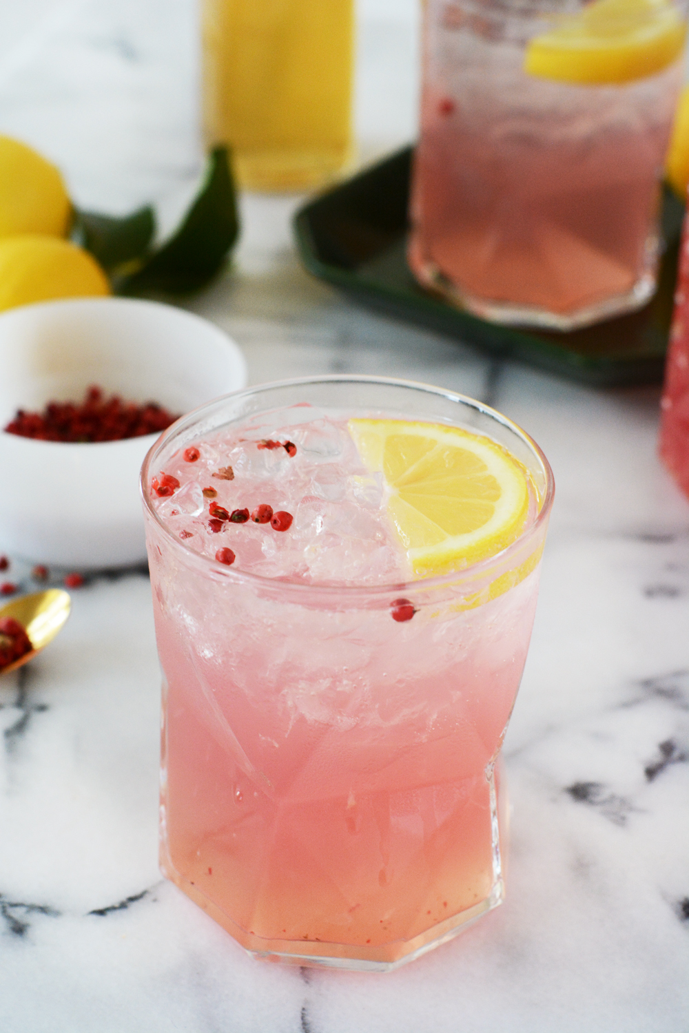 Pink Peppercorn Lemonade Mocktail