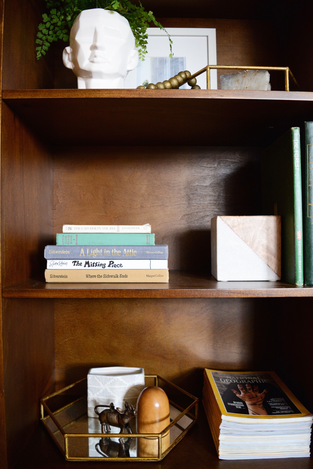 Hayneedle Midcentury Bookcase and a Hallway Makeover