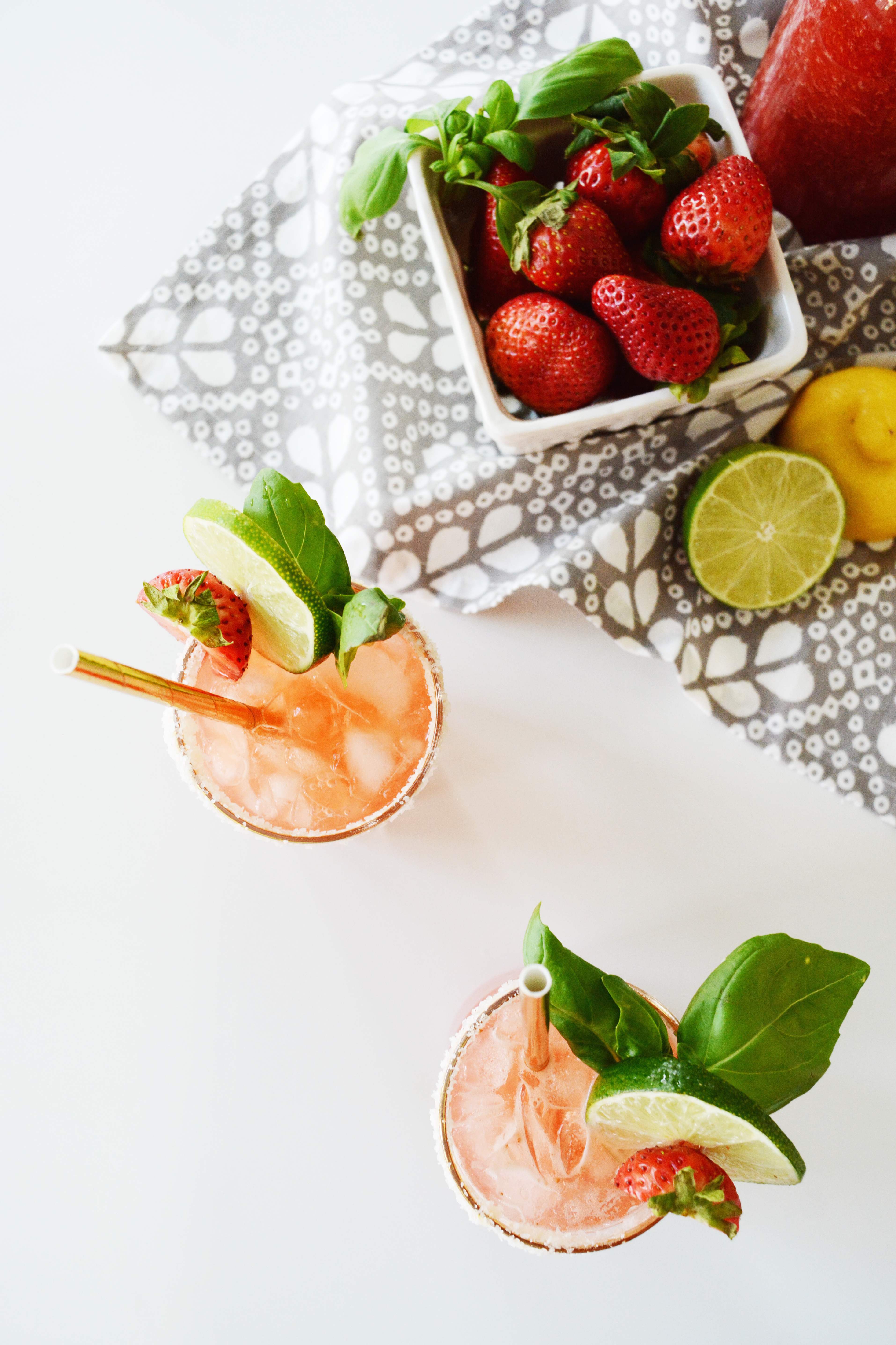Strawberry Basil Mock-Margarita