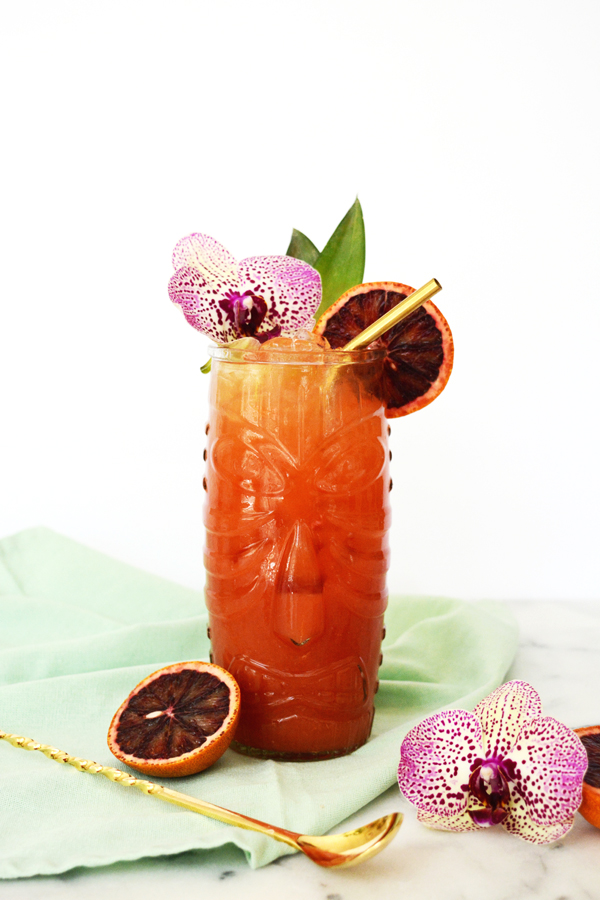 Blood Orange Mai Tai Mocktail