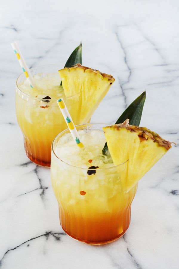 Pineapple Chile Ancho Cooler - a fun mocktail the whole family can enjoy.