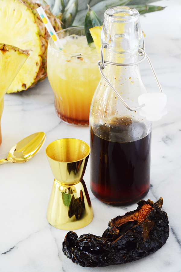 Pineapple Chile Ancho Cooler - a yummy combination that is sweet, smokey and just a touch of heat.
