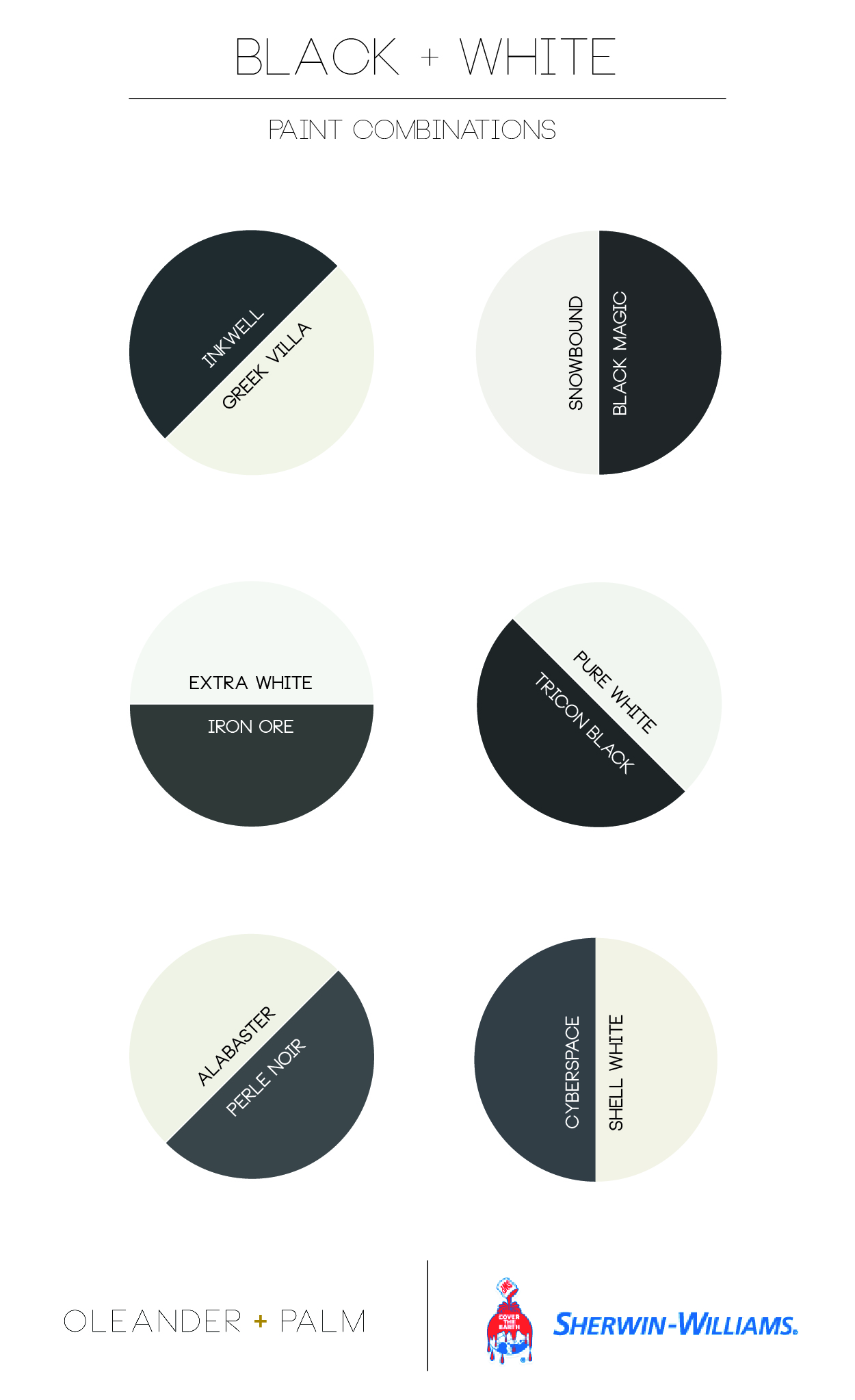 Black and White Paint Combinations from Sherwin Williams
