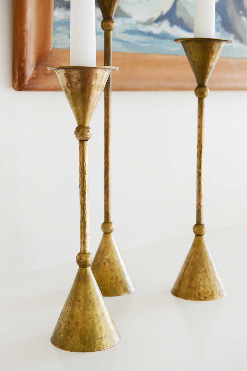 Brass Candle Sticks - thrifted for $3 each!