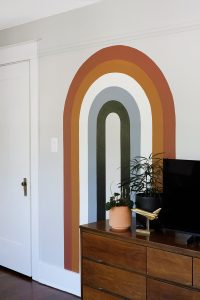 70’s Style Arch Mural | Oleander + Palm